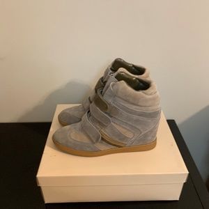 Suede Wedge Sneaker